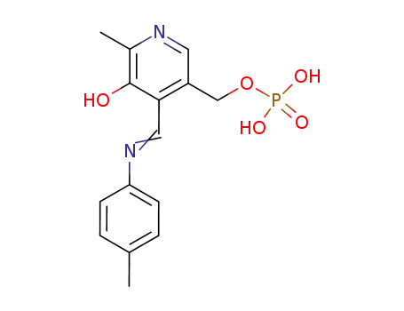 Molecular Structure of 5592-41-6 (3-Pyridinemethanol,
5-hydroxy-6-methyl-4-[[(4-methylphenyl)imino]methyl]-, a-(dihydrogen
phosphate))
