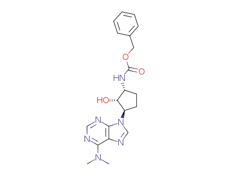 [3<i>t</i>-(6-dimethylamino-purin-9-yl)-2<i>c</i>-hydroxy-cyclopent-<i>r</i>-yl]-carbamic acid benzyl ester