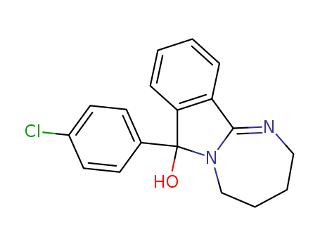 Molecular Structure of 49782-47-0 (3H-[1,3]Diazepino[2,1-a]isoindol-7-ol,
7-(4-chlorophenyl)-2,4,5,7-tetrahydro-)