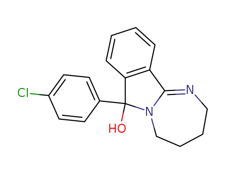 Molecular Structure of 49782-47-0 (3H-[1,3]Diazepino[2,1-a]isoindol-7-ol,
7-(4-chlorophenyl)-2,4,5,7-tetrahydro-)