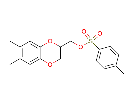 Molecular Structure of 3635-70-9 (6,7-dimethyl-2-(toluene-4-sulfonyloxymethyl)-2,3-dihydro-benzo[1,4]dioxine)