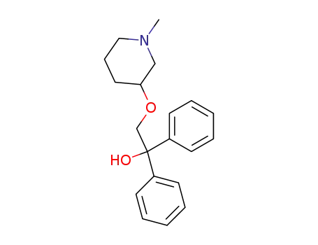 Molecular Structure of 63624-20-4 (Benzenemethanol, a-[[(1-methyl-3-piperidinyl)oxy]methyl]-a-phenyl-)