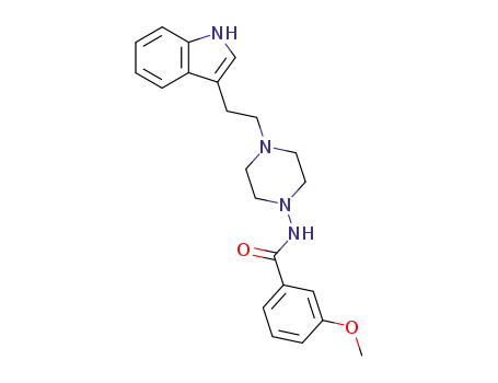 Molecular Structure of 58433-84-4 (Benzamide, N-[4-[2-(1H-indol-3-yl)ethyl]-1-piperazinyl]-3-methoxy-)