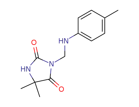 Molecular Structure of 840-20-0 (2,4-Imidazolidinedione, 5,5-dimethyl-3-[[(4-methylphenyl)amino]methyl]-)