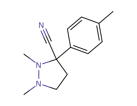 Molecular Structure of 70297-15-3 (3-Pyrazolidinecarbonitrile, 1,2-dimethyl-3-(4-methylphenyl)-)
