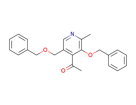 Molecular Structure of 62988-87-8 (Ethanone,
1-[2-methyl-3-(phenylmethoxy)-5-[(phenylmethoxy)methyl]-4-pyridinyl]-)