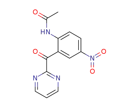 Molecular Structure of 26440-21-1 (Acetamide, N-[4-nitro-2-(2-pyrimidinylcarbonyl)phenyl]-)