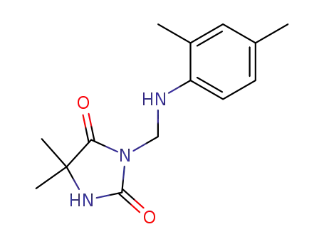 Molecular Structure of 842-37-5 (2,4-Imidazolidinedione,
3-[[(2,4-dimethylphenyl)amino]methyl]-5,5-dimethyl-)