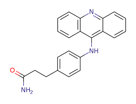 Molecular Structure of 64895-20-1 (3-[4-(acridin-9-ylamino)phenyl]propanamide)