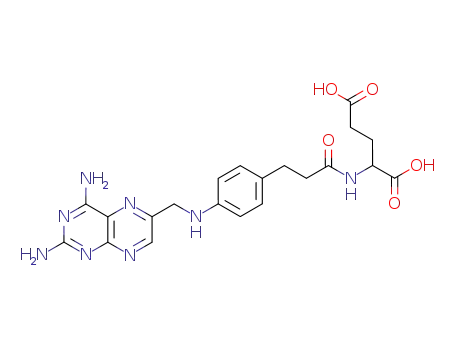 Molecular Structure of 52853-42-6 (N-[3-(4-{[(2,4-diaminopteridin-6-yl)methyl]amino}phenyl)propanoyl]glutamic acid)