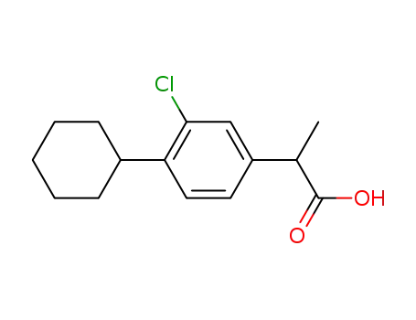 Molecular Structure of 13376-38-0 (2-(3-chloro-4-cyclohexyl-phenyl)propanoic acid)