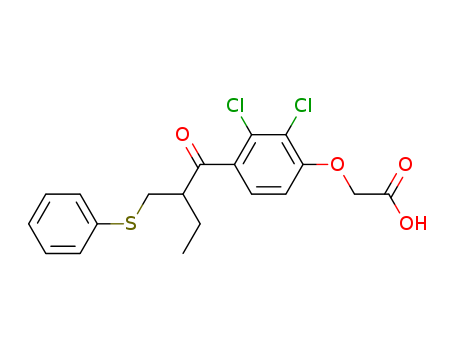 Molecular Structure of 49801-29-8 (Acetic acid, [2,3-dichloro-4-[1-oxo-2-[(phenylthio)methyl]butyl]phenoxy]-)