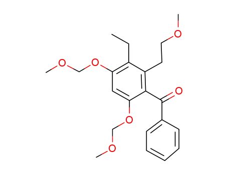 Molecular Structure of 819812-65-2 (Methanone,
[3-ethyl-2-(2-methoxyethyl)-4,6-bis(methoxymethoxy)phenyl]phenyl-)