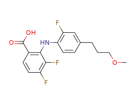 Benzoic acid,
3,4-difluoro-2-[[2-fluoro-4-(3-methoxypropyl)phenyl]amino]-
