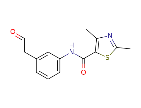 Molecular Structure of 844904-21-8 (5-Thiazolecarboxamide, 2,4-dimethyl-N-[3-(2-oxoethyl)phenyl]-)