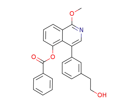 Molecular Structure of 651030-59-0 (5-Isoquinolinol, 4-[3-(2-hydroxyethyl)phenyl]-1-methoxy-, 5-benzoate)