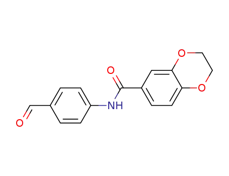 Molecular Structure of 851673-66-0 (2,3-dihydro-benzo[1,4]dioxine-6-carboxylic acid (4-formyl-phenyl)-amide)