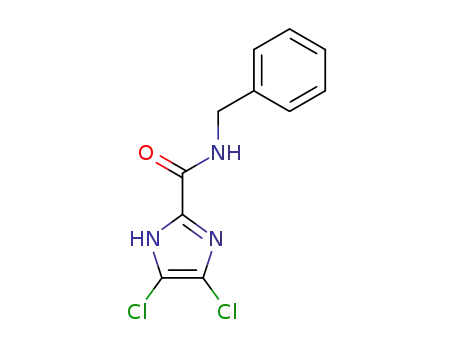 Molecular Structure of 64737-17-3 (1H-Imidazole-2-carboxamide, 4,5-dichloro-N-(phenylmethyl)-)