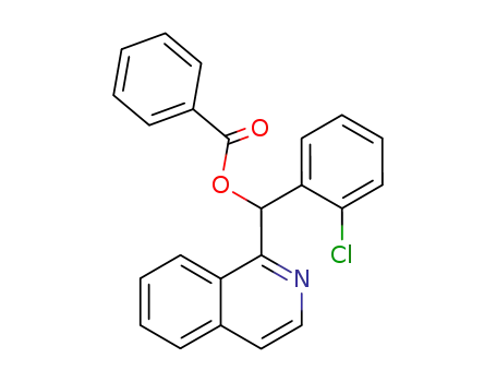 Molecular Structure of 54923-36-3 (1-Isoquinolinemethanol, a-(2-chlorophenyl)-, benzoate (ester))