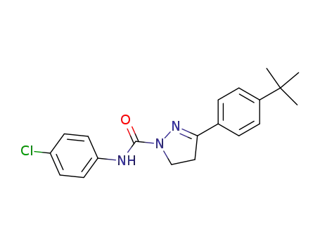 Molecular Structure of 50800-77-6 (1H-Pyrazole-1-carboxamide,
N-(4-chlorophenyl)-3-[4-(1,1-dimethylethyl)phenyl]-4,5-dihydro-)