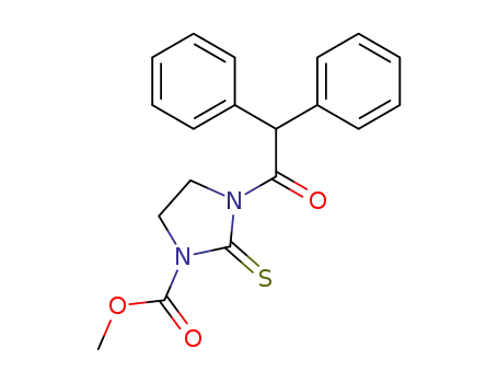 Molecular Structure of 61687-05-6 (1-Imidazolidinecarboxylic acid, 3-(diphenylacetyl)-2-thioxo-, methyl
ester)