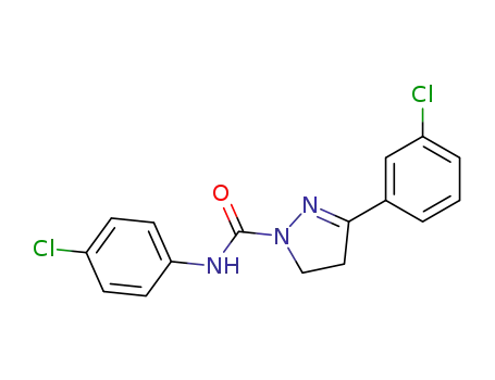 1H-Pyrazole-1-carboxamide,
3-(3-chlorophenyl)-N-(4-chlorophenyl)-4,5-dihydro-