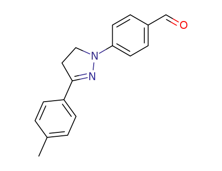 Molecular Structure of 1033-57-4 (4-(3-<i>p</i>-tolyl-4,5-dihydro-pyrazol-1-yl)-benzaldehyde)