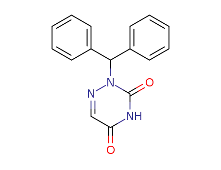 Molecular Structure of 61958-71-2 (1,2,4-Triazine-3,5(2H,4H)-dione, 2-(diphenylmethyl)-)