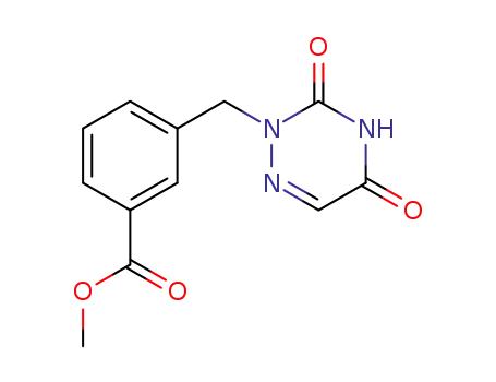 Molecular Structure of 61958-73-4 (Benzoic acid, 3-[(4,5-dihydro-3,5-dioxo-1,2,4-triazin-2(3H)-yl)methyl]-,
methyl ester)