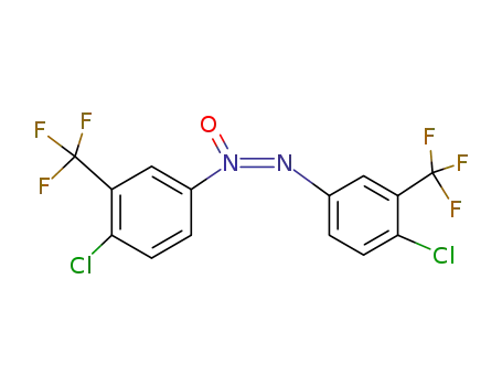 Molecular Structure of 60789-46-0 (Diazene, bis[4-chloro-3-(trifluoromethyl)phenyl]-, 1-oxide)