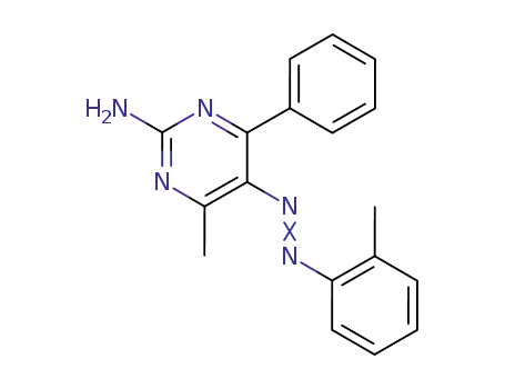 Molecular Structure of 27845-36-9 (4-methyl-5-[(E)-(2-methylphenyl)diazenyl]-6-phenylpyrimidin-2-amine)