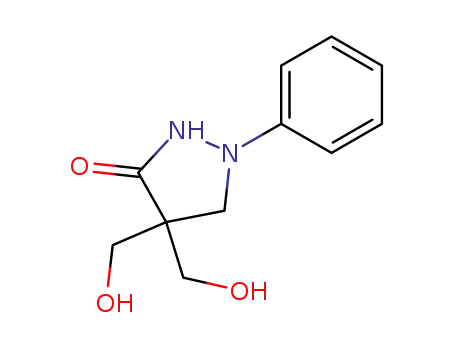 Molecular Structure of 13047-10-4 (3-Pyrazolidinone, 4,4-bis(hydroxymethyl)-1-phenyl-)