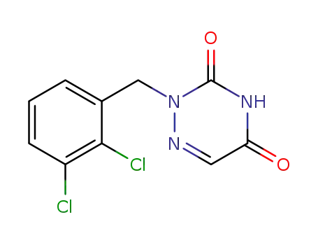 Molecular Structure of 61958-82-5 (1,2,4-Triazine-3,5(2H,4H)-dione, 2-[(2,3-dichlorophenyl)methyl]-)