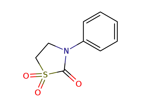 Molecular Structure of 91004-32-9 (2-Thiazolidinone,3-phenyl-, 1,1-dioxide)