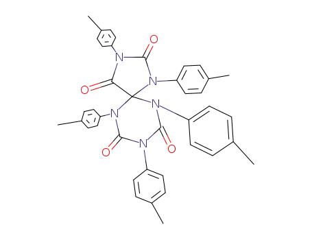 Molecular Structure of 17397-64-7 (1,3,6,8,10-Pentaazaspiro[4.5]decane-2,4,7,9-tetrone,
1,3,6,8,10-pentakis(4-methylphenyl)-)
