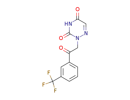 Molecular Structure of 61959-09-9 (1,2,4-Triazine-3,5(2H,4H)-dione,
2-[2-oxo-2-[3-(trifluoromethyl)phenyl]ethyl]-)