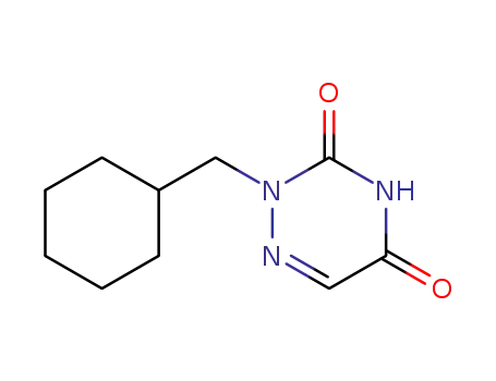 Molecular Structure of 61959-11-3 (1,2,4-Triazine-3,5(2H,4H)-dione, 2-(cyclohexylmethyl)-)