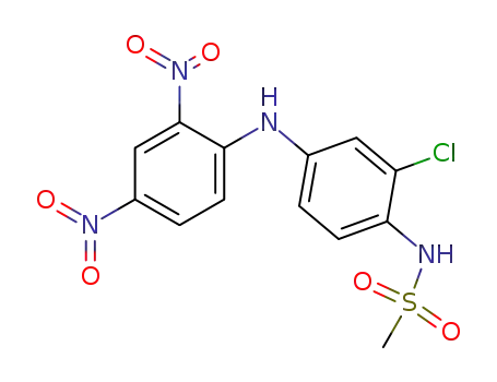 Molecular Structure of 14490-42-7 (Methanesulfonamide, N-[2-chloro-4-[(2,4-dinitrophenyl)amino]phenyl]-)