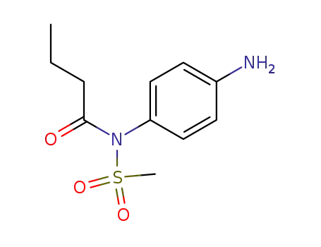Molecular Structure of 61068-53-9 (Butanamide, N-(4-aminophenyl)-N-(methylsulfonyl)-)