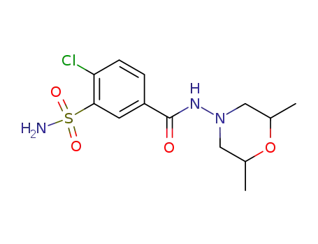 4-chloro-<i>N</i>-(2,6-dimethyl-morpholin-4-yl)-3-sulfamoyl-benzamide