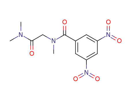 Molecular Structure of 62205-73-6 (Benzamide, N-[2-(dimethylamino)-2-oxoethyl]-N-methyl-3,5-dinitro-)
