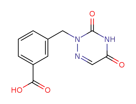 Molecular Structure of 62003-14-9 (Benzoic acid, 3-[(4,5-dihydro-3,5-dioxo-1,2,4-triazin-2(3H)-yl)methyl]-)
