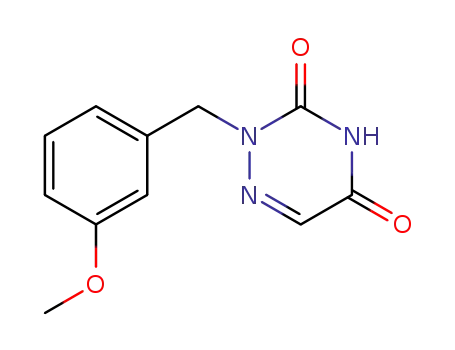 Molecular Structure of 61958-72-3 (1,2,4-Triazine-3,5(2H,4H)-dione, 2-[(3-methoxyphenyl)methyl]-)