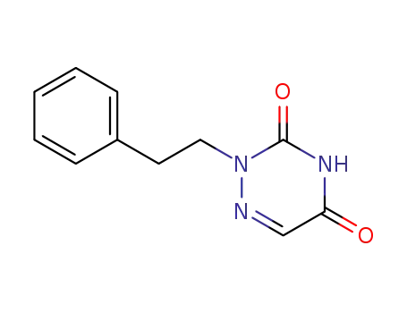 Molecular Structure of 61959-05-5 (1,2,4-Triazine-3,5(2H,4H)-dione, 2-(2-phenylethyl)-)