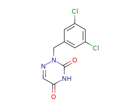 Molecular Structure of 61958-94-9 (1,2,4-Triazine-3,5(2H,4H)-dione, 2-[(3,5-dichlorophenyl)methyl]-)