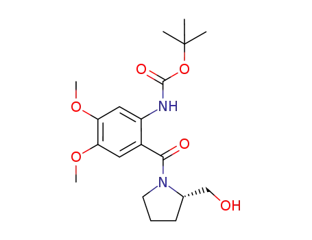 Molecular Structure of 848004-97-7 (Carbamic acid,
[2-[[(2S)-2-(hydroxymethyl)-1-pyrrolidinyl]carbonyl]-4,5-dimethoxyphenyl]
-, 1,1-dimethylethyl ester)