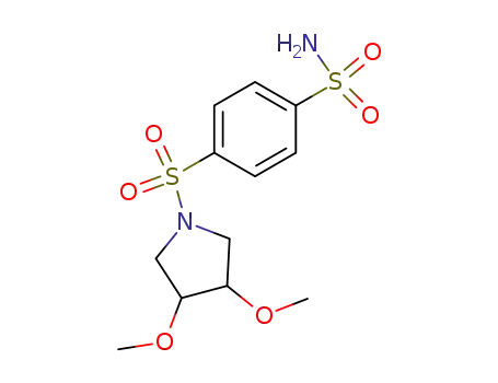 Molecular Structure of 55619-43-7 (Benzenesulfonamide, 4-[(3,4-dimethoxy-1-pyrrolidinyl)sulfonyl]-)