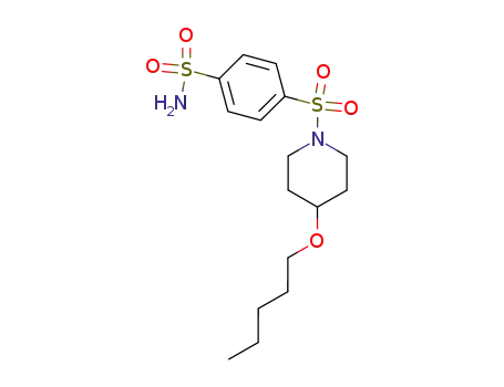 Molecular Structure of 55619-37-9 (Benzenesulfonamide, 4-[[4-(pentyloxy)-1-piperidinyl]sulfonyl]-)