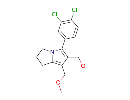 Molecular Structure of 62523-03-9 (1H-Pyrrolizine,
5-(3,4-dichlorophenyl)-2,3-dihydro-6,7-bis(methoxymethyl)-)