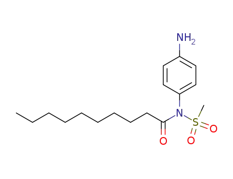 Molecular Structure of 61068-59-5 (Decanamide, N-(4-aminophenyl)-N-(methylsulfonyl)-)